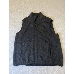 Free Country Fleece Vest Men's Size 2XL Charcoal Black Full Zip Fleece